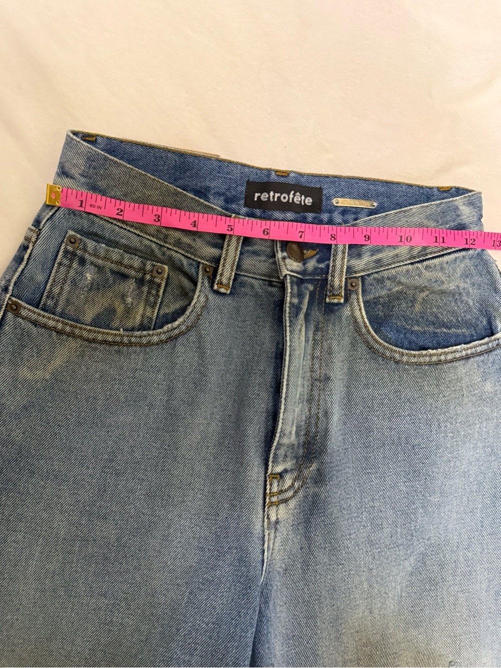 RETROFĂTE NEW Distressed Designer Vintage Denim Set Jean Jacket and Pants - Picture 7 of 15